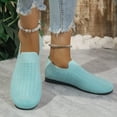 thumbnail image 3 of Rokment Slip on Socks Walking Shoes for Women 2026 Spring Fall Comfortable Knit Penny Loafers Low Heels Nursing Driving Work Casual Flat Light Blue Size 7, 3 of 6