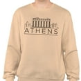 thumbnail image 2 of Skyline Athens Greece Sweatshirt Unisex Large Sand, 2 of 5