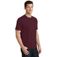 thumbnail image 4 of Port & Co Adult Male Men Plain Short Sleeves T-Shirt Athletic Mar 4X-Large, 4 of 6