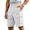 thumbnail image 4 of Yievot Men's Cargo Shorts Elastic Back Waist Knee Length Outdoor Hiking Casual Shorts with Multi Pockets, 4 of 6
