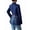 Deep Blue, variant on Women'S Floral Lace Mesh One Button Lapel Neck Long Sleeve Elegant Blazer XL