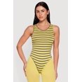 thumbnail image 2 of Women's Striped Sleeveless Thong Bodysuit, 2 of 4