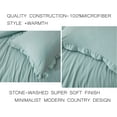 thumbnail image 6 of Chezmoi Collection Nora 3-Piece Aqua Ruffled Edge Trim Microfiber Comforter Set, Queen Size, 6 of 9