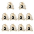 thumbnail image 1 of FUEENIRVA 12Pcs Practical Beige Drawstring Money Bags for Festival Party Supplies and Display, 1 of 8
