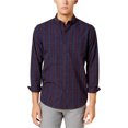 thumbnail image 1 of American Rag Mens Felix Plaid Button Up Shirt, darkscarletcb, M Neck, 1 of 1