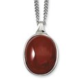 thumbnail image 1 of Stainless Steel Red Agate Pendant Necklace 18 Inch, 1 of 3