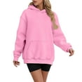 thumbnail image 2 of AherBiu Plus Size Sweatshirts for Women Fleece Lined Pullover Tops Oversized Hoodie with Pocket, 2 of 6