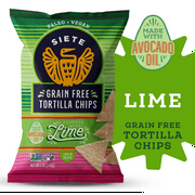 Siete Family Foods Tortilla Chip, Hint of Lime, 5 oz Bag
