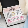 thumbnail image 3 of To My Wife Necklace Gift - You Are My Greatest Support - Mother's Day, Birthday, Christmas Present, Gift For Wife - Forever Love Necklace - White Gold or Yellow Gold - Gift Box, 3 of 5