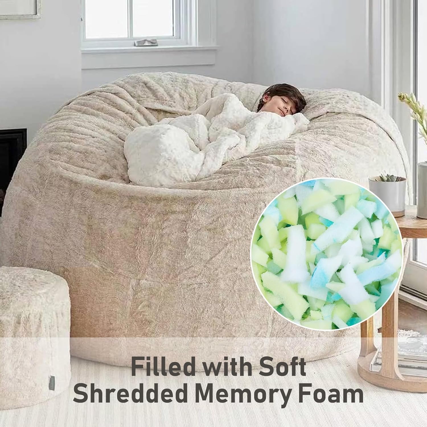 20 LB Shredded Memory Foam Refill - Bean Bag & Pillow Stuffing Made In USA