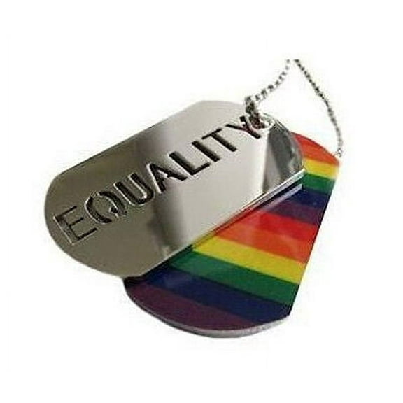 Pride Shack - Lesbian / Gay Pride Equality Rainbow LGBT Pendant Necklace Dog Tag