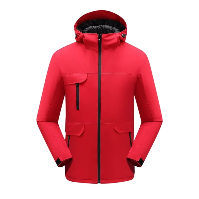 Styesk Vestes pour Hommes Homme Couleur Unie Trois Protections Coton Escalade Vêtement Tout-en-un Doudoune Intensification Chaude Veste d'Extérieur