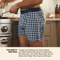 thumbnail image 2 of The Mad for Plaid - Shinesty Navy Gingham Boxers  Large, 2 of 5