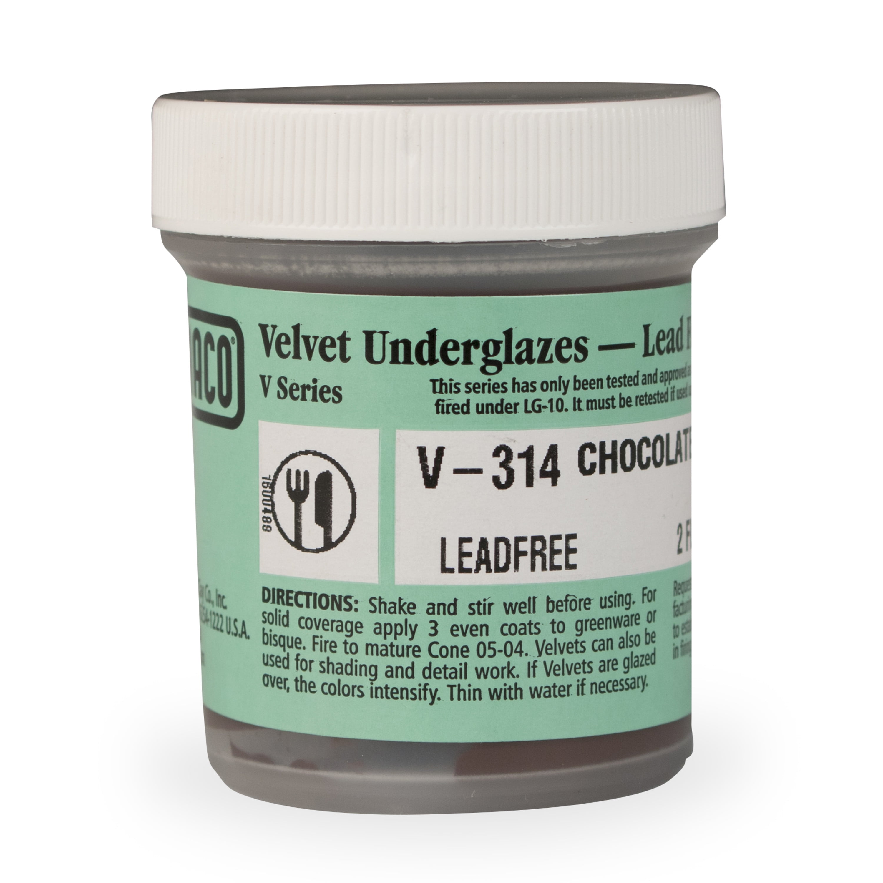 Amaco Velvet Underglaze, 2 oz., Chocolate