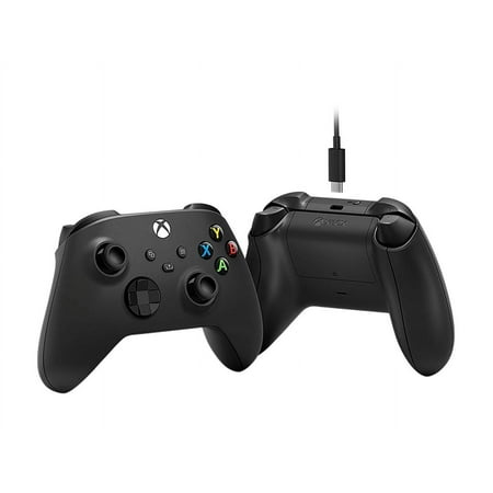 Microsoft - Xbox Wireless Controller for Windows Devices, Xbox Series X, Xbox Series S, Xbox One + USB-C Cable - Carbon Black