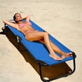 thumbnail image 4 of Gymax Folding Camping Bed Outdoor Military Cot Sleeping Blue, 4 of 10