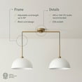 thumbnail image 3 of Nathan James Percy Modern 2-Light Island Hanging Pendant Light with Metal Shade and Adjustable Cord, 3 of 4