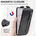 thumbnail image 6 of Zipper Wallet Case for Google Pixel 6A with Card Holder Slot, PU Leather Adjustable Kickstand Flip Handbag Phone Cover for Google Pixel 6A SDLL Black, 6 of 7