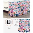 thumbnail image 3 of Colorful Spring Floral Bed Skirt King Size 18" Drop Summer Botanical Cactus Ruffled Wrap Around Bed Skirts Adjustable Elastic Bedskirt Dust Ruffle for King Size Bed, 3 of 7