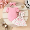 thumbnail image 6 of Piomll Outfits For Girls Sets Romper Dress Valentines St Patricks Easter Ruffle Bodysuit Jumpsuits Kids Outfits, 6 of 8