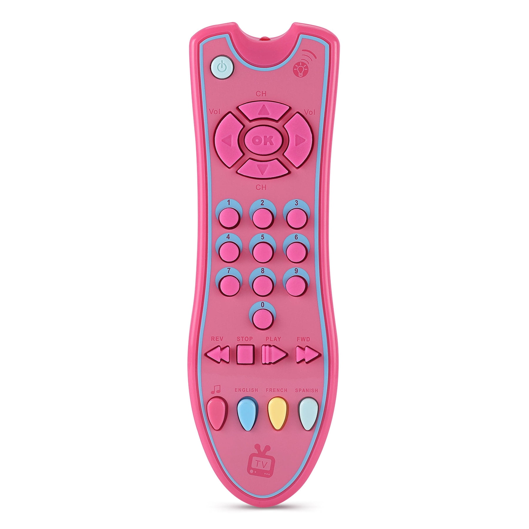 Kids TV Remote Control Toy Early Educational Electric Plastic ...