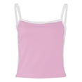 thumbnail image 4 of EHTMSAK Sexy Crop Tank Tops for Women Swim Square Neck Spaghetti Straps Teen Girl T Shirt Sleeveless Y2k Racerback Junior Summer Tank Top Camis Flowy Camisole Pink M, 4 of 8