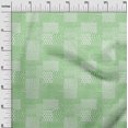 thumbnail image 3 of oneOone Cotton Silk Light Green Fabric Geometrical Craft Projects Decor Fabric Printed By The Yard 42 Inch Wide, 3 of 4