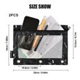 thumbnail image 3 of Dailycode 2 Pack Pencil Pouch for 3 Ring Binder Smooth Zipper Folders with Pockets Clear Window Pencil Case, Black Gothic Stitch Smile Doodle, 3 of 6