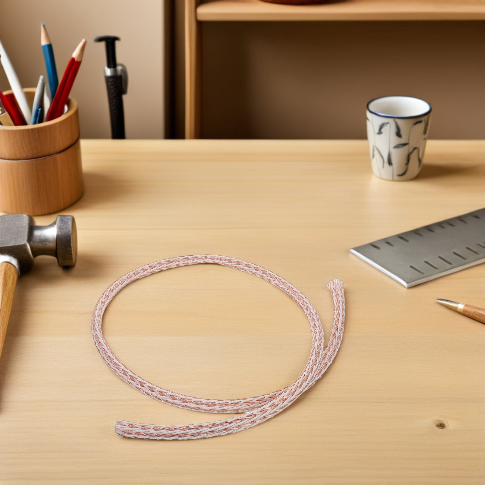FOMIYES Copper Speaker Wire Audio Cable for Home Audio Systems, Stable Connection and Clear