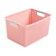 thumbnail image 1 of Caja de plástico duradera Yuarrent organizador de almacenamiento apilable rosa METRO, 1 of 6