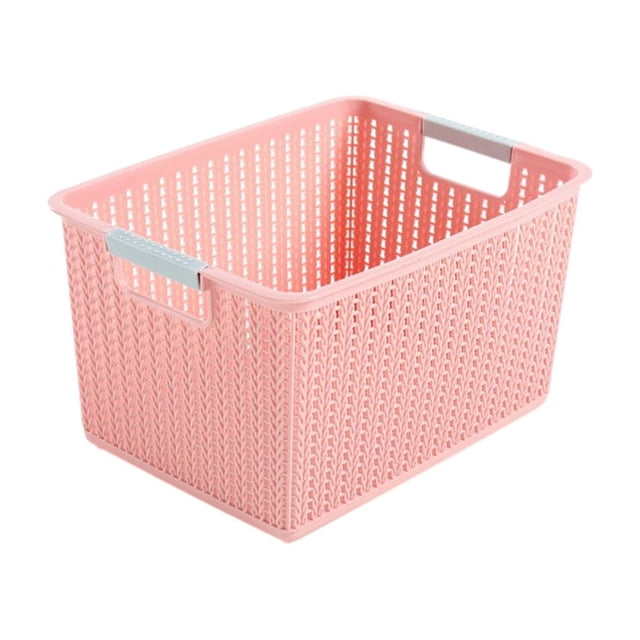 Cateissary Cesta organizadora de ratán de plástico: solución de almacenamiento versátil para el dormitorio o cualquier habitación hecha de Type2 NO2