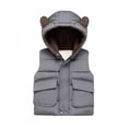 thumbnail image 1 of Esho 12M-6T Kids Baby Boys Girls Warm Hooded Puffer Vest Jacket Toddlers Fleece Lined Waistcoat Jacket Coats Outerwear, 1 of 2