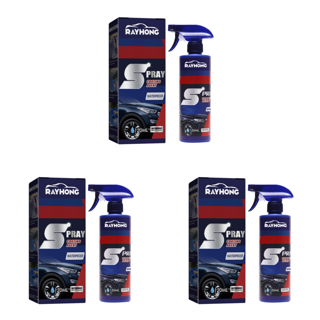 1 capa 3 en aerosol de cerámica para coche Eliminar manchas de suciedad 120ml Spray de pulido de cera para coche