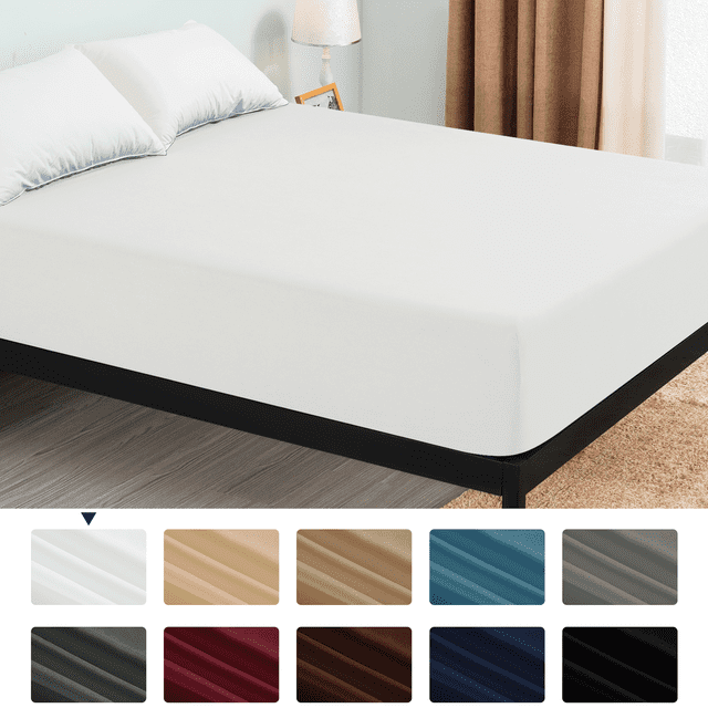 Subrtex Fitted Bed Sheets Premium Microfiber, Breathable, Soft-Wrinkle, Fade & Stain Resistant Mattress Cover