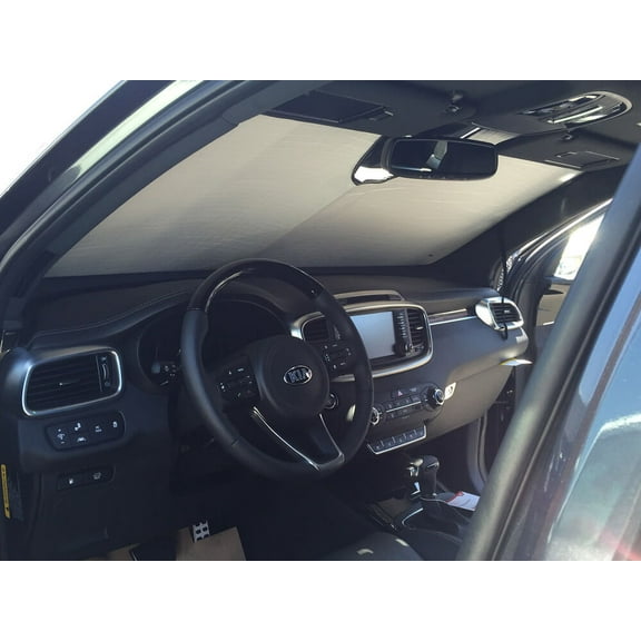 HeatShield, The Original Windshield Sun Shade, Custom-Fit for Kia Sorento SUV w/ Sensor 2016, 2017, 2018, 2019, 2020, Silver Series