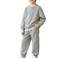 thumbnail image 2 of Coerni Boys Sweatpants Set 2 Piece Soft Fleece Crewneck Pullover Girls Sweatshirts & Jogger Sweatpants Tracksuit Kids Activewear Set, 2 of 5
