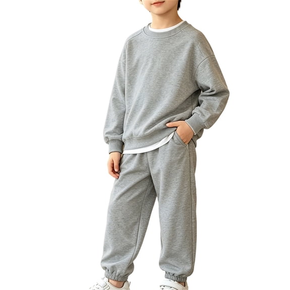 Toddler Boys Clothes 2 Piece Long Sleeve Pullover Sweatshirt and Sweatpants Fall Winter Outfits Set Kids Teen Clothing Sets