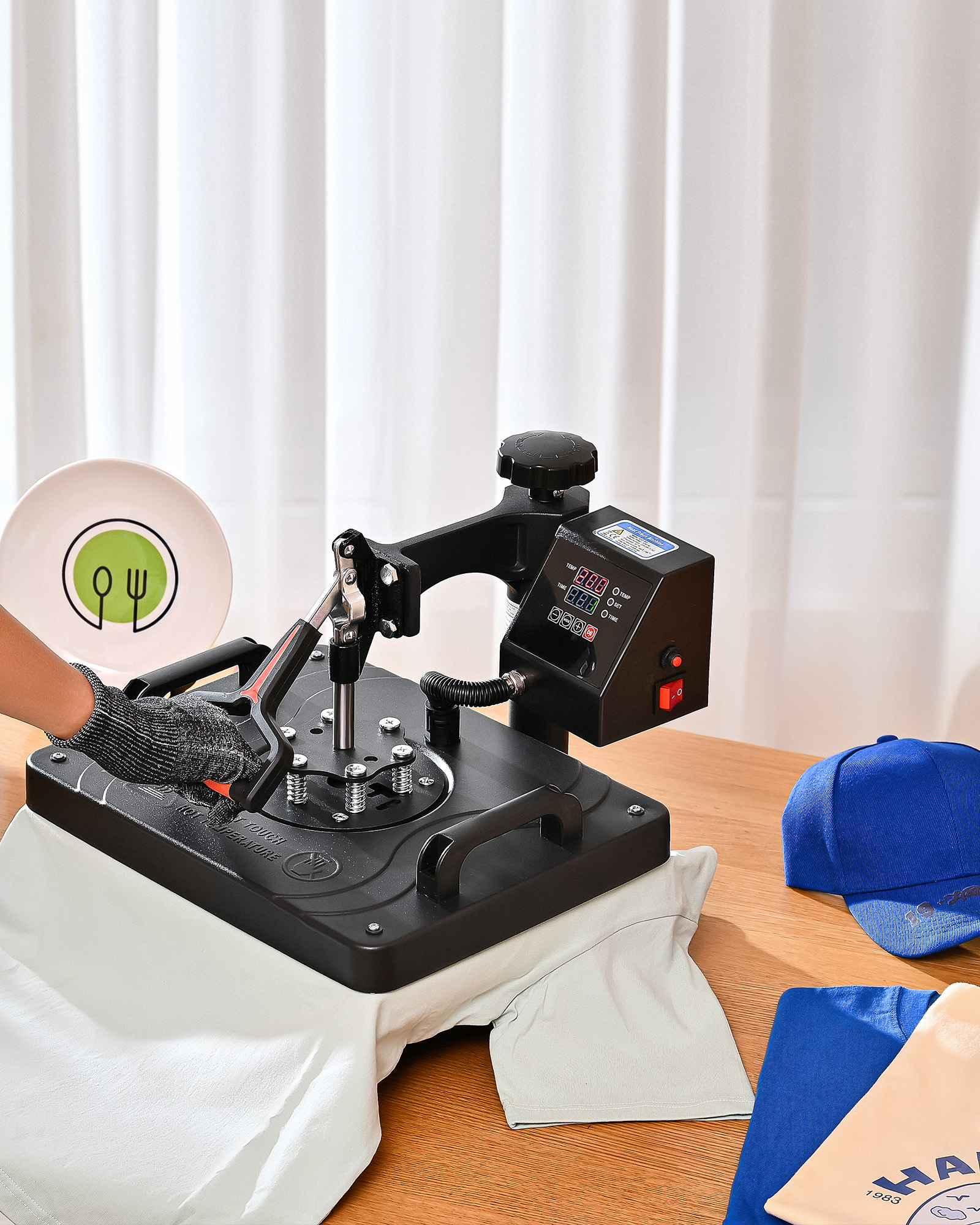 12"x15" 5 in 1 Multipurpose Heat Press Machine with Dual Heating Tubes