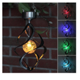 thumbnail image 1 of Solar Powered Colour Changing LED Hanging Wind Spinner Chime Light Outdoor Garden Landscape Decoration Rotating Crystal Ball Light, 1 of 4