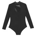thumbnail image 6 of TiaoBug Girls' Gymnastics Bodysuit Acrobatics Ballet Unitard Tumbling Sports Dance Workout Wear Black 10, 6 of 7