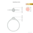 thumbnail image 4 of ANGARA Natural Pear-Shaped Diamond Halo Engagement Ring in 14K White Gold for Women (Size-4x3mm| Color-G| Clarity-VS2) | April Birthstone, Anniversary, Jewelry Gift for Women | Natural Diamond Ring, 4 of 9