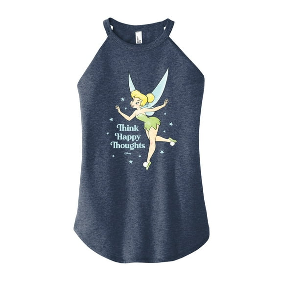 Tinker Bell - Think Happy Thoughts - Juniors High Neck Tank Top
