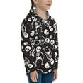 thumbnail image 3 of Pofeuu Skeleton Print Kids Pullover Hoodies Warm Thick Hooded Sweatshirt with Packet for Boys Girls-Large, 3 of 6