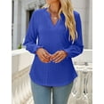 thumbnail image 4 of Womens Shirts Lace Top Casual Long Sleeve V Neck Shirts for Womens Puffed Puffed Sleeves Tops for Womens Cogild, 4 of 6