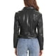 thumbnail image 3 of CHAQUETA DE CUERO PARA MUJER INSPIRE CHIC Blazer de Manga Larga con Cuello con Muesca Vintage Moto Biker Abrigo Vegano de Pleather M Negro, 3 of 6