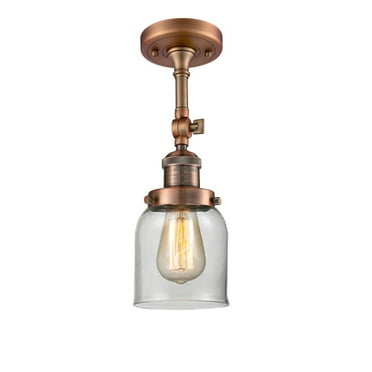 Innovations Lighting  SmallBell 1 Light Adjustable Dimmable Vintage LED Flushmount