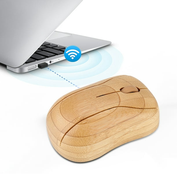 Clavier et Souris en Bambou, Clavier en Bois sans Fil 2,4 GHz, Clavier ou  Souris D'ordinateur PC, Choix de Cadeaux (Ensemble Souris et Clavier)