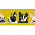 thumbnail image 2 of IBA Indianbeautifulart Yellow Cat|Boston Terrier & Pug Face Dog Printed Ribbon&nbsp;Trim&nbsp;9 Yards Velvet Fabric Laces For Crafts Sewing Accessories 4 Inches, 2 of 2