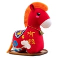 thumbnail image 2 of Peluche de caballo para año Nuevo Chino 2026. Decoración para Festival de . Regalo simbólico cultural. Ligero y versátil. Mascota del 32 cm, 2 of 9
