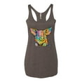 thumbnail image 3 of Dean Russo The Pig Animal Lover Tri-Blend Racerback Tank Top, Brown, Small, 3 of 6